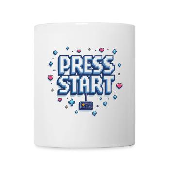 Press Start - Tasse - Weiß - Vorne