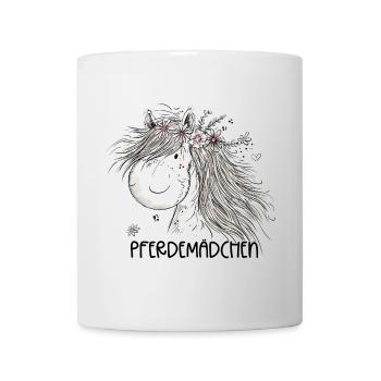 Horse Girl Pferdemädchen Pferde Cartoon - Tasse - Weiß - Vorne