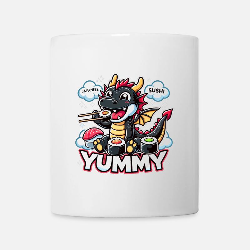 Dragon Maki Sushi Yummy Kawaii Gift - Mug - white