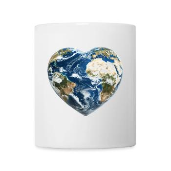 Cœur de Terre - Mug blanc - blanc - Devant