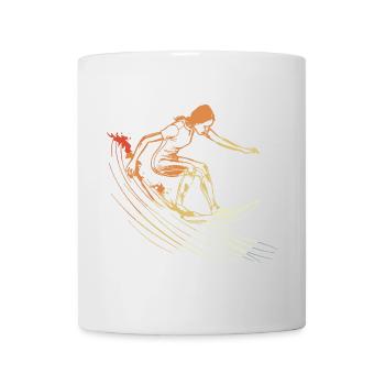 Surfing Girl Drawing - Mug - white - Front