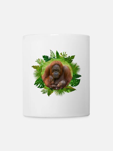 Orangutan Family Bond - Mug - white