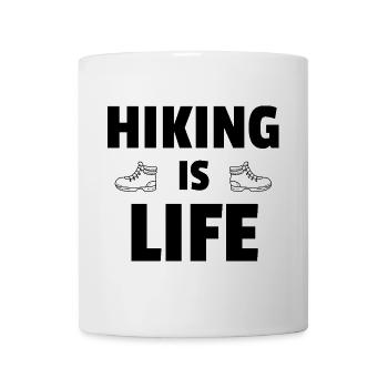Hiking is Life - Tasse - Weiß - Vorne