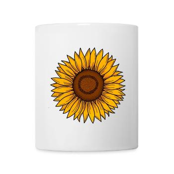 Sonnenblume - Tasse - Weiß - Vorne