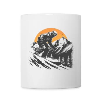 Snowboarder Drawing - Mug - white - Front