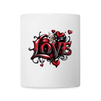 Whispers of the Heart: The Magic of Love and Kitten - Mug - white - Front
