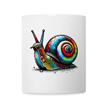 Schnecke - Tasse - Weiß - Vorne