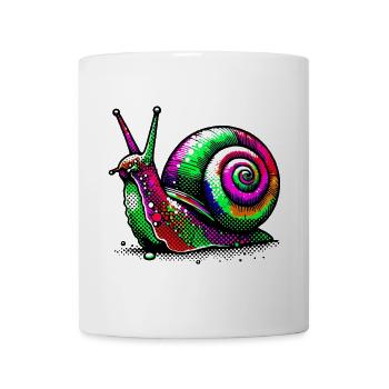 Schnecke - Tasse - Weiß - Vorne