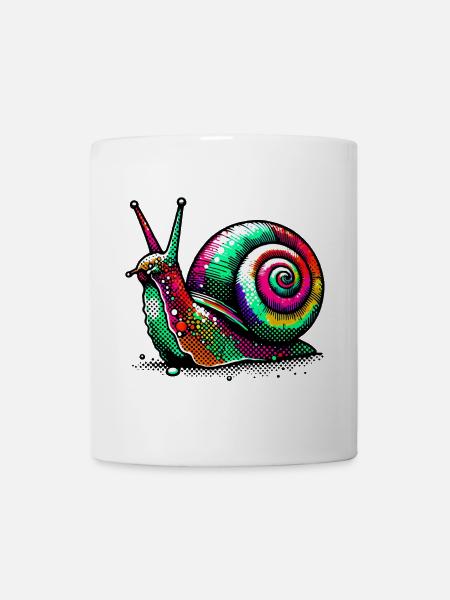 Schnecke - Tasse - Weiß