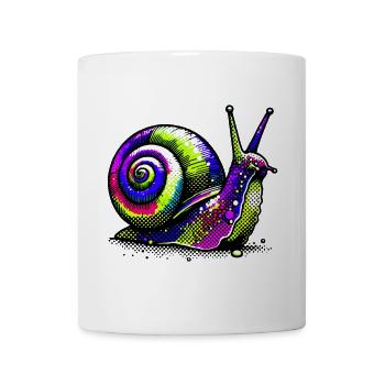 Schnecke - Tasse - Weiß - Vorne
