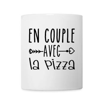 Couples with Pizza, Pizza Fans Gift - Mug - white - Front
