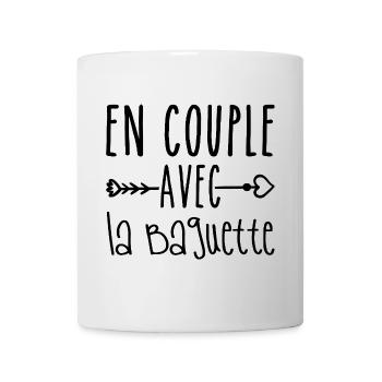 En Couple avec Baguette, cadeau Fans de Baguette - Mug blanc - blanc - Devant