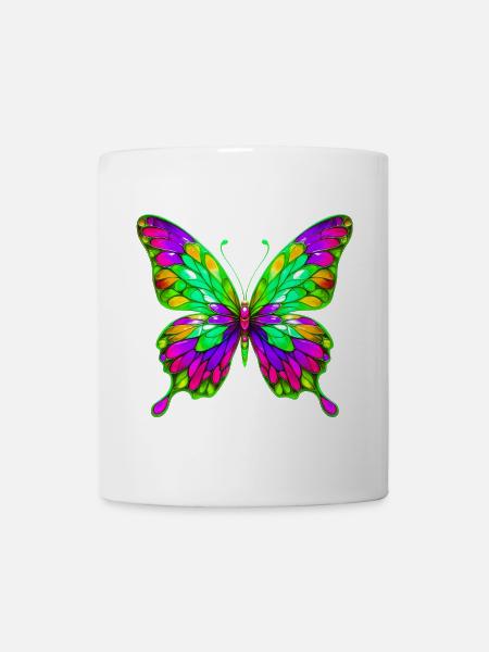 Schmetterling - Tasse - Weiß