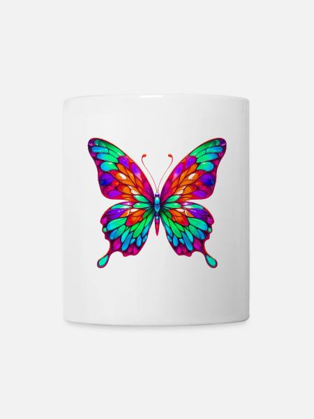 Schmetterling - Tasse - Weiß