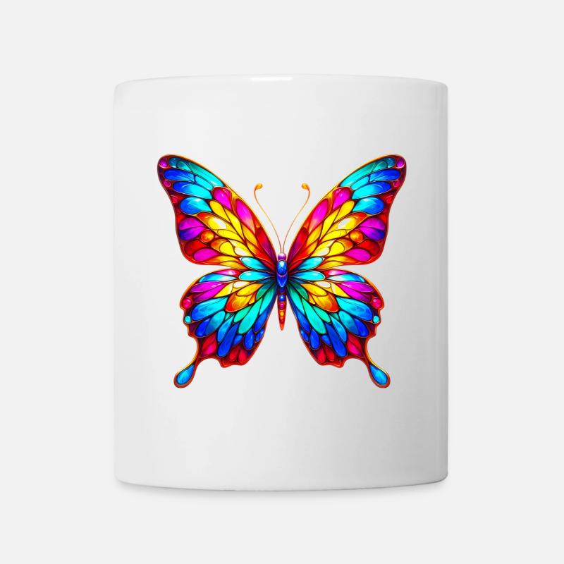 Schmetterling - Tasse - Weiß