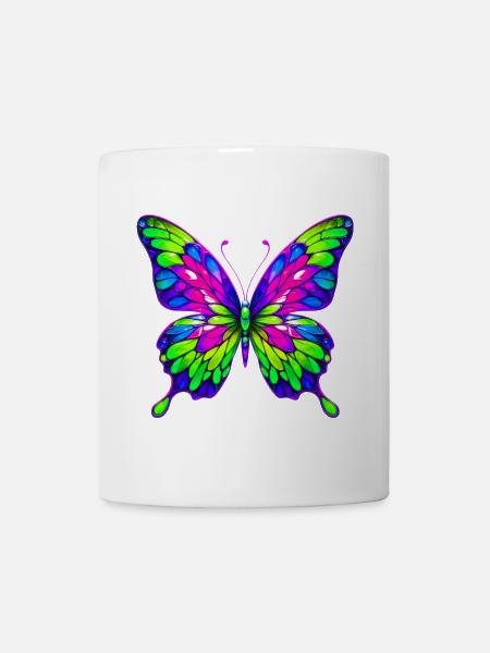 Schmetterling - Tasse - Weiß