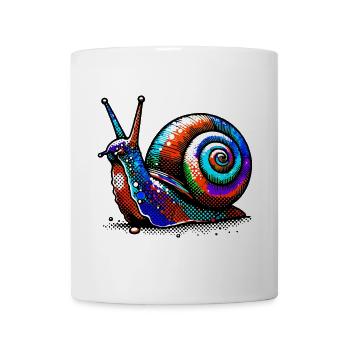 Schnecke - Tasse - Weiß - Vorne