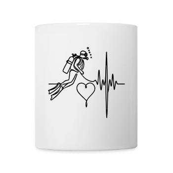 Tauchen im Herz - Tasse - Weiß - Vorne