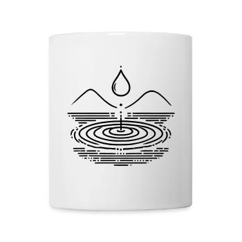 Gouttes d’eau et vagues – D’inspiration zen - Mug blanc - blanc - Devant