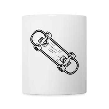 Skateboard Cartoon Stil - Tasse - Weiß - Vorne