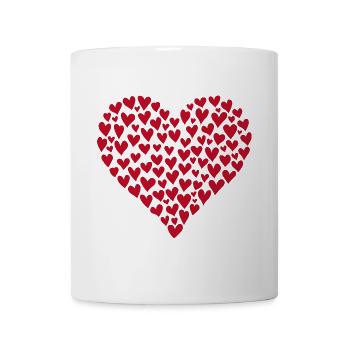 Herz aus Herzen - Tasse - Weiß - Vorne
