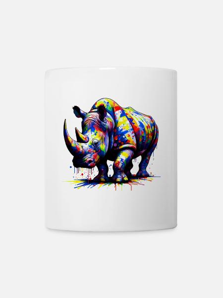 Nashorn - Tasse - Weiß