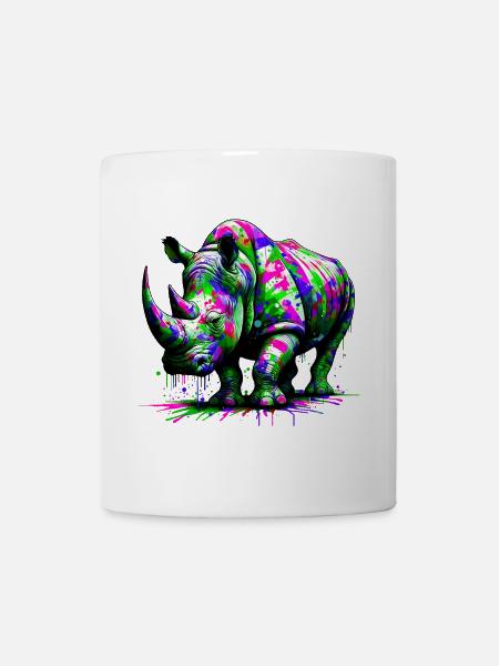 Nashorn - Tasse - Weiß