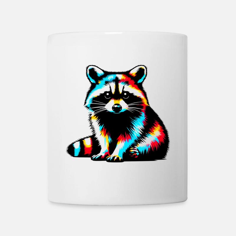 Waschbär - Tasse - Weiß