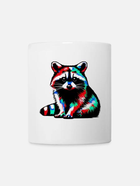 Waschbär - Tasse - Weiß