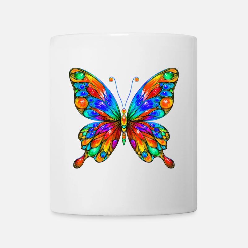 Schmetterling - Tasse - Weiß