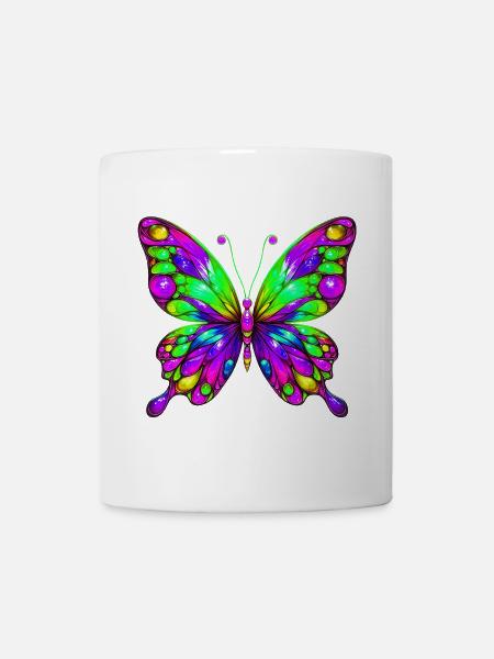 Schmetterling - Tasse - Weiß
