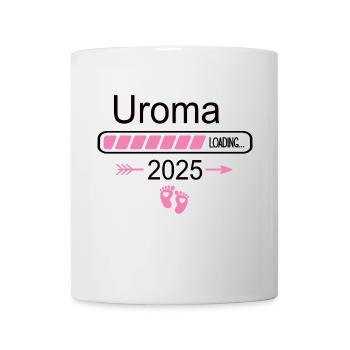 Uroma Werden 2025 Schwangerschaft Verkünden Baby - Tasse - Weiß - Vorne