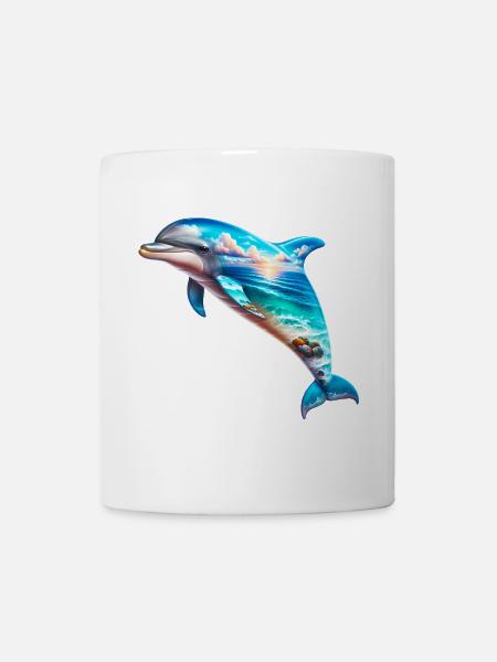 Delfin - Tasse - Weiß