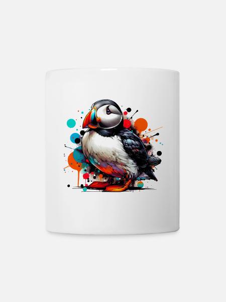 Papageitaucher - Tasse - Weiß