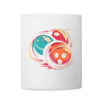 Boules de bowling Synthwave - Mug blanc - blanc - Devant