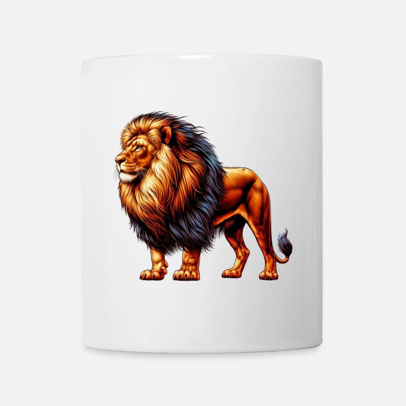 Löwe - Tasse - Weiß