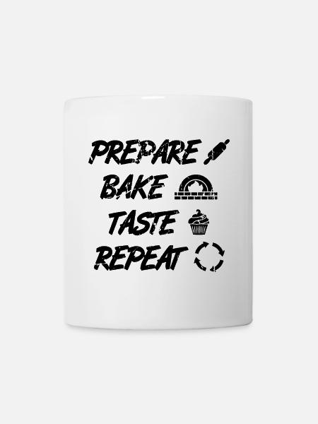 Lustiges Backen Zitat - Tasse - Weiß