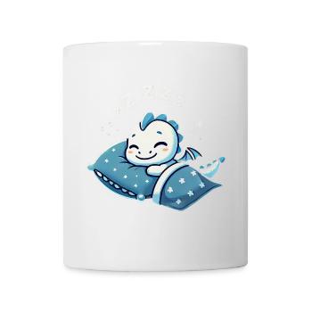 Dragon Sleeping In Bed At Night Time - Tasse - Weiß - Vorne