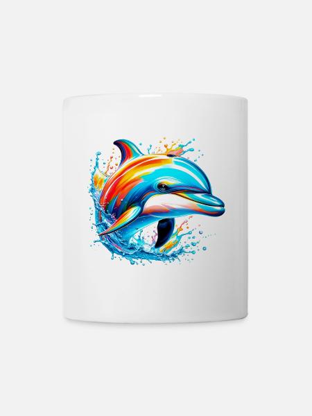 Delfin - Tasse - Weiß