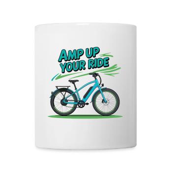 Stylisches E-Bike - Amp Up Your Ride - Tasse - Weiß - Vorne