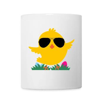 Poussin avec des lunettes de soleil - Mug blanc - blanc - Devant