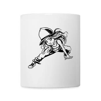 Fille de breakdance - Mug blanc - blanc - Devant