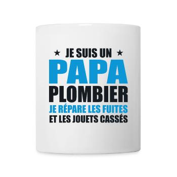 Klempner Papa, Geschenkidee zum Vatertag - Tasse - Weiß - Vorne