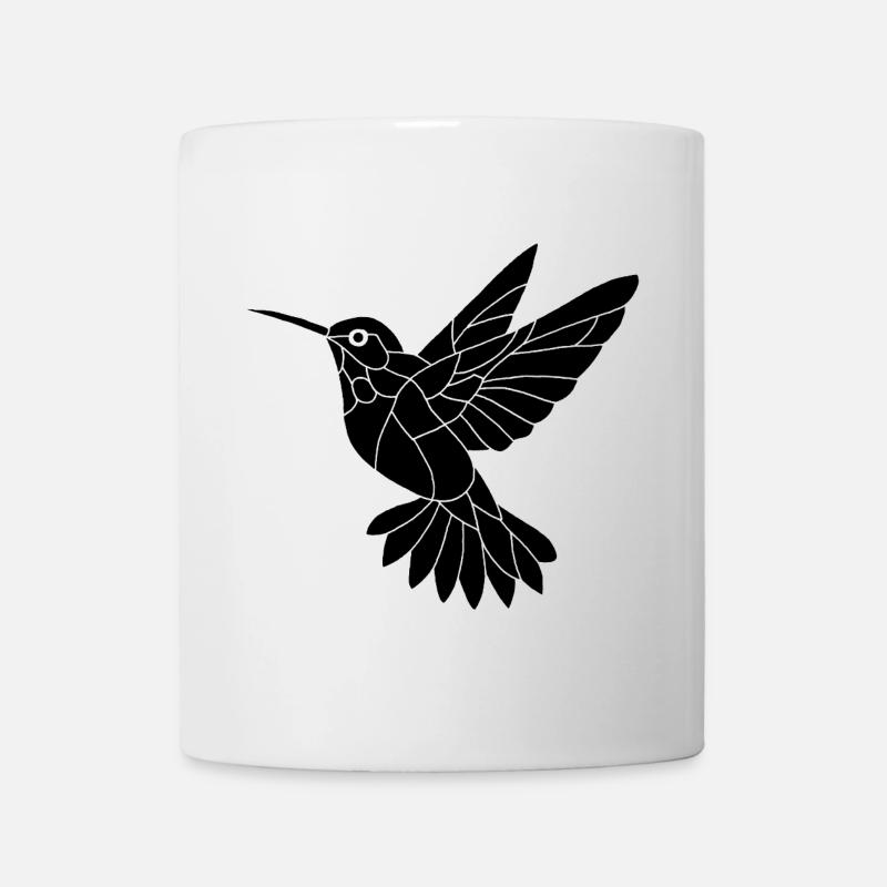 Schwarzer Kolibri - Tasse - Weiß