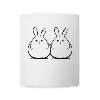 Lapin Drôle Pâques Couple - Mug blanc - blanc - Devant