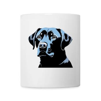 Labrador Retriever Kopf - Pet Dog Sticker - Tasse - Weiß - Vorne