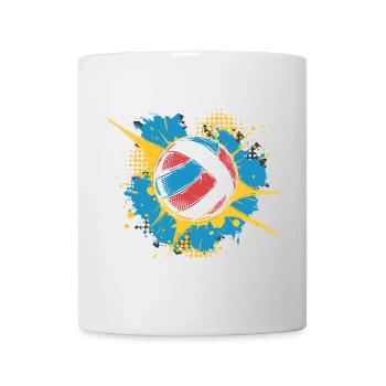 Volleyball Ball Streetart - Tasse - Weiß - Vorne