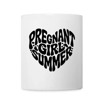 Pregnant Girl Summer - Herzform - Tasse - Weiß - Vorne