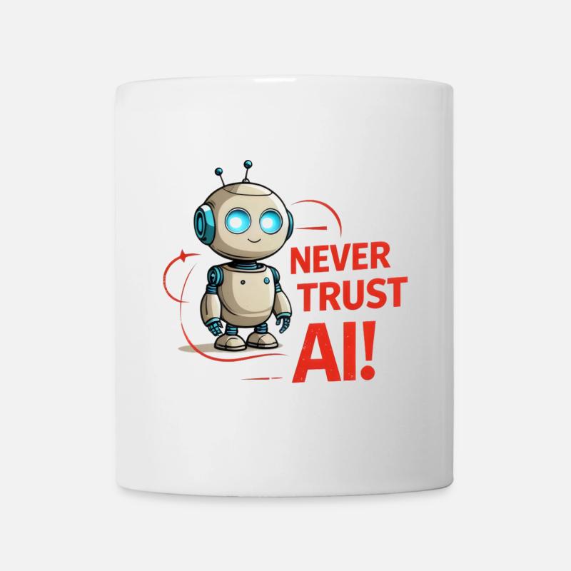 Never Trust AI - Tasse - Weiß