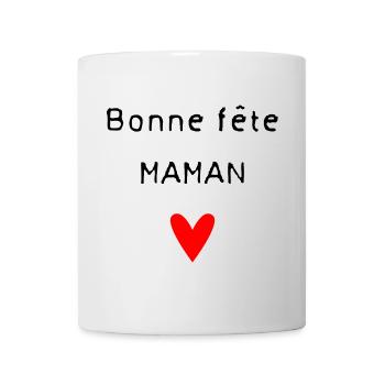 BONNE FÊTE. COEUR. BONNE FÊTE MAMAN. MAMAN - Mug blanc - blanc - Devant